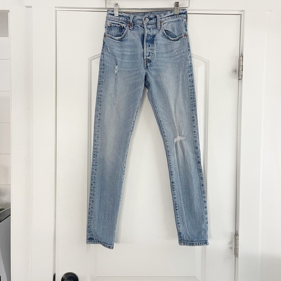 Levi’s 501 Skinny Jeans Medium Wash - 25 - Picture 1 of 5